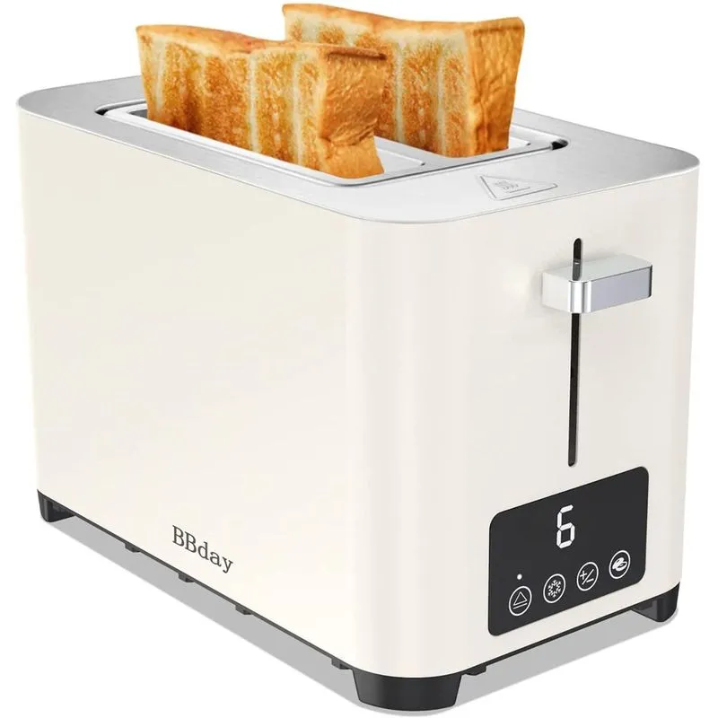 BBday Torradeira de 2 Fatias com Tela LCD e 6 Níveis 850W110V Creme