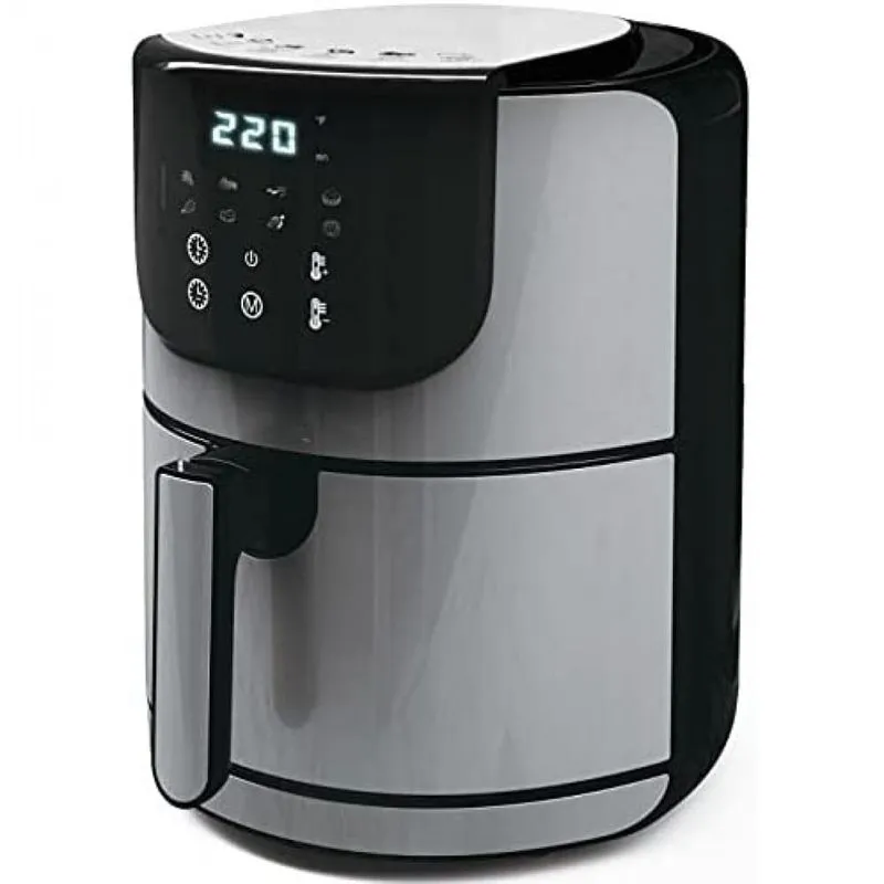 VILIWIN Fritadeira Elétrica sem óleo Air Fryer 5L Aço Inoxidável 1400W110V Prata