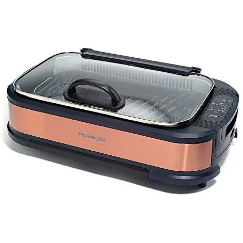 PowerXL Churrasqueira Elétrica Serve até 4 Pessoas Aço Inoxidável 110V Dourada