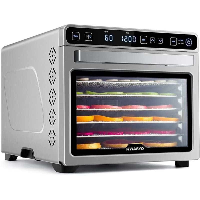 Kwasyo Máquina Desidratadora de Alimentos com 7 Bandejas em Aço Inoxidável 650W110V