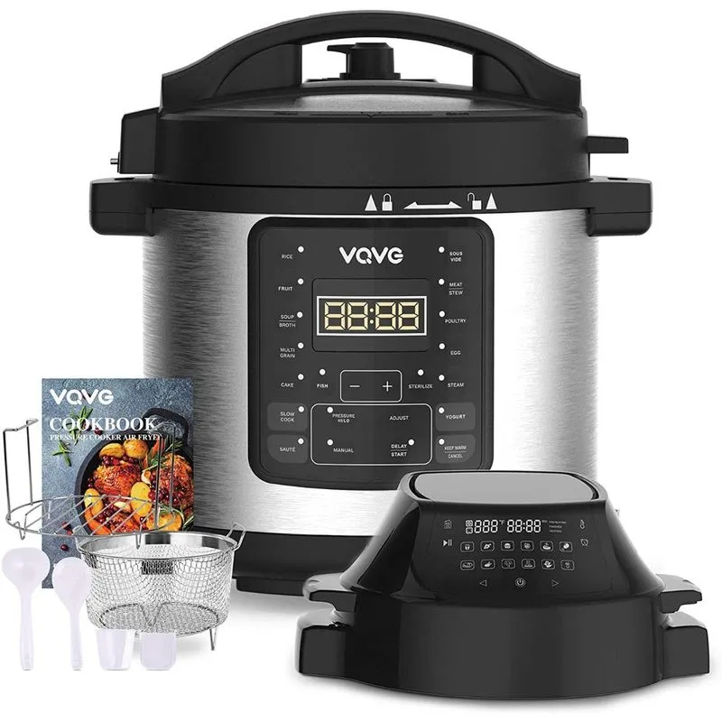 VQVG Panela de Pressão Elétrica Multifuncional de 56L com Painel Digital 1500W110V