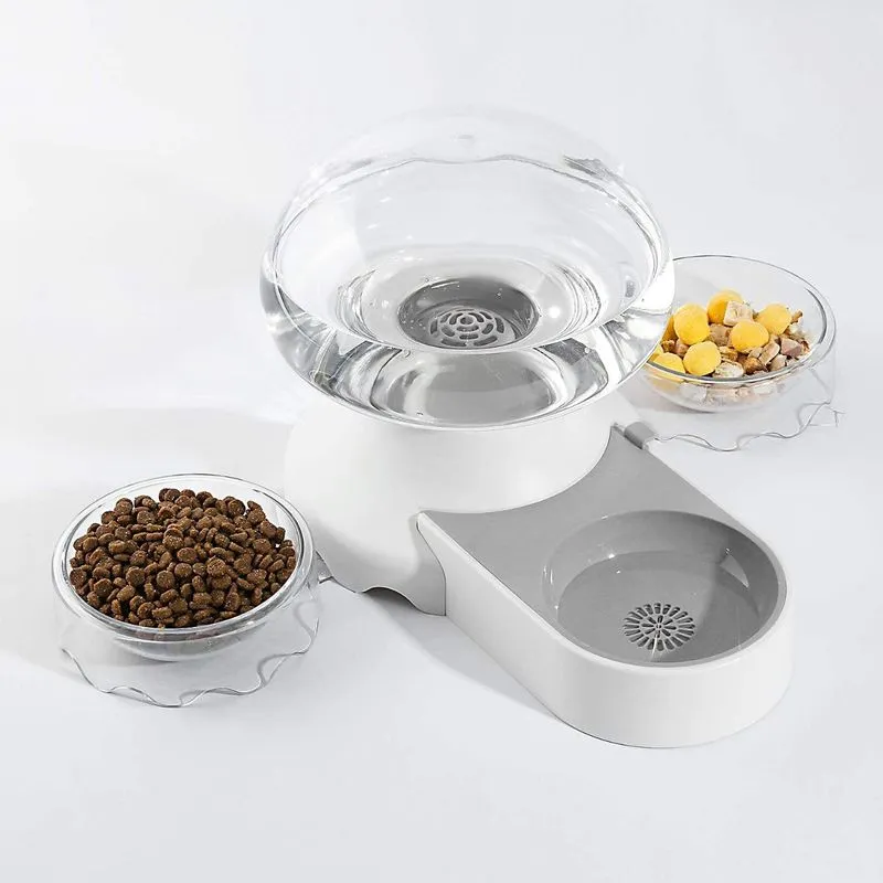Tbrand Comedouro e Bebedouro Automático 3 em 1 para Cães e Gatos