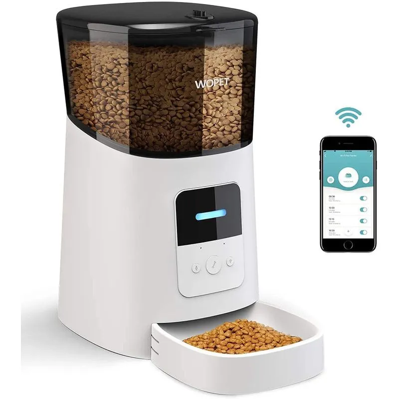 WOPET Comedouro Automático 6L para Cães e Gatos Controle por App