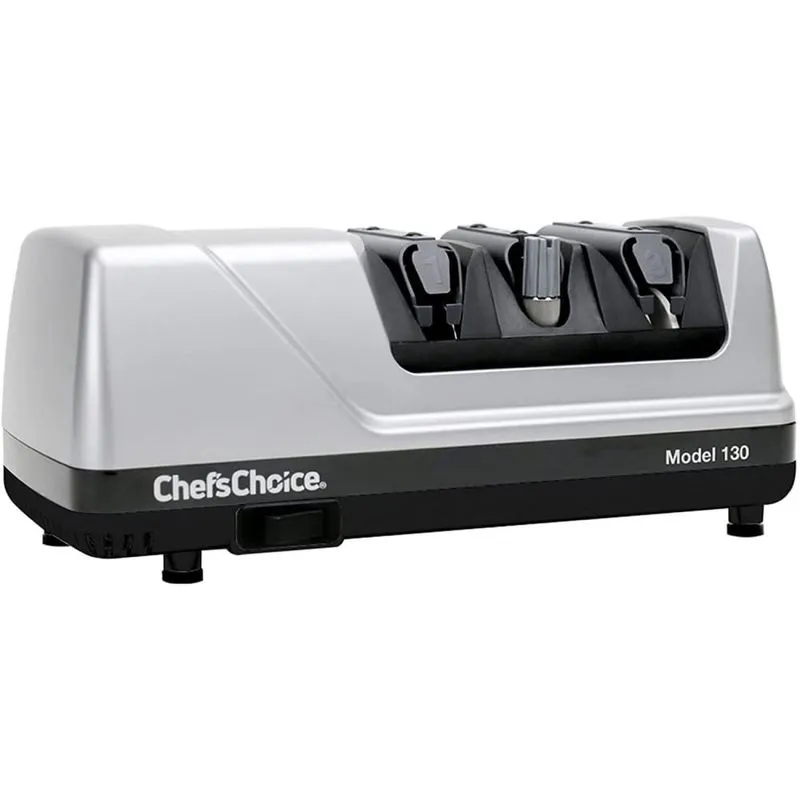 ChefsChoice 130 Afiador Elétrico de Facas Profissional com 3 Níveis 110V Prata