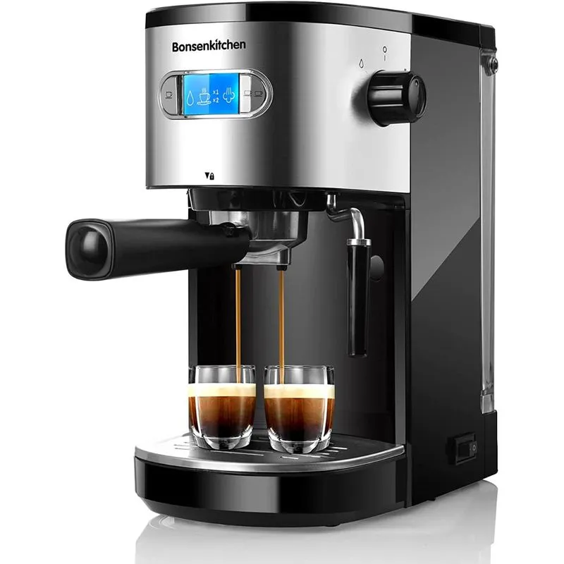 Bonsenkitchen Máquina de Café Expresso 20 Bar 125L 1350W Preto