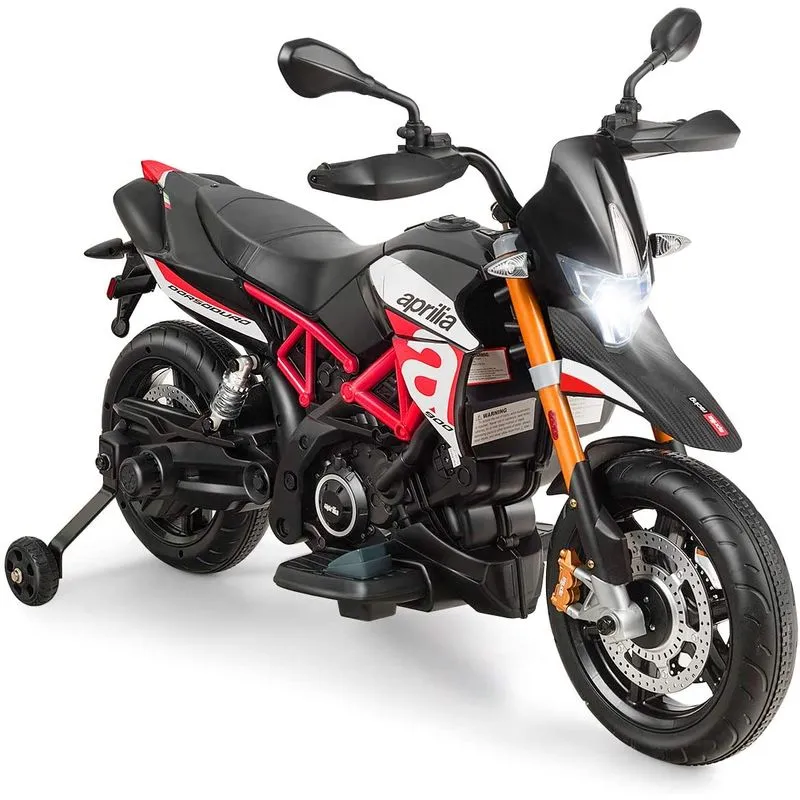 Costzon Moto Elétrica Infantil 12V Recarregável com Luzes e Sons MP3 Vermelha 3 a 6 anos
