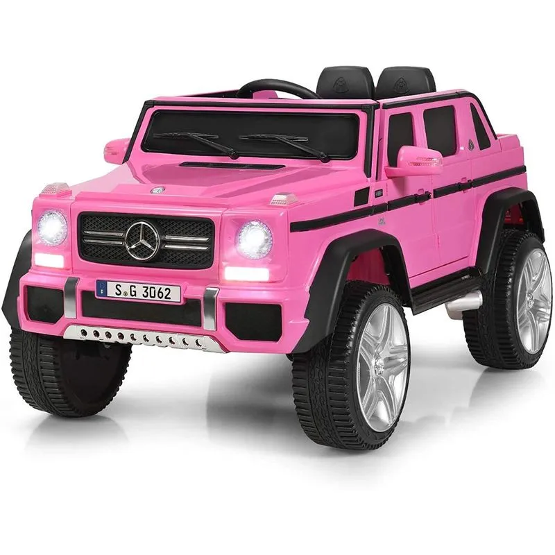 Costzon Ride Costzon Ride CarrinhoCarro Elétrico MercedesBenz 650S 1 lugar 12V c controle remoto USB MP3 3 kmh 3 a 6 anos Rosa