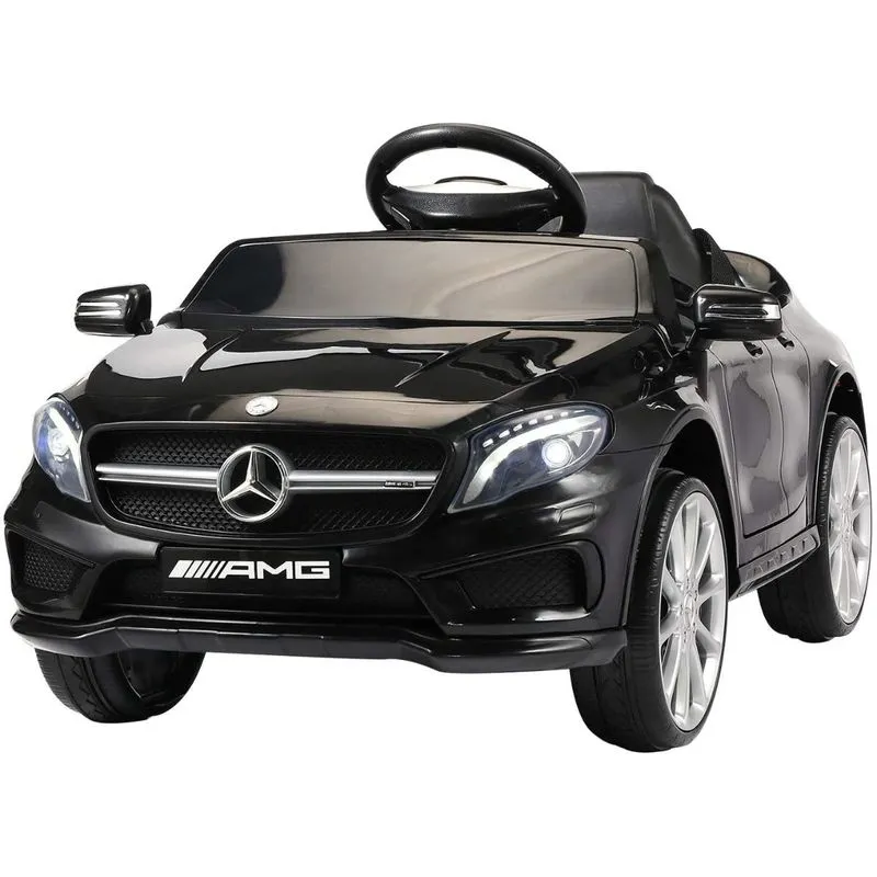 Costzon Ride CarrinhoCarro Elétrico MercedesBenz 1 lugar 12V c controle remoto USB MP3 3 kmh 3 a 6 anos Preto
