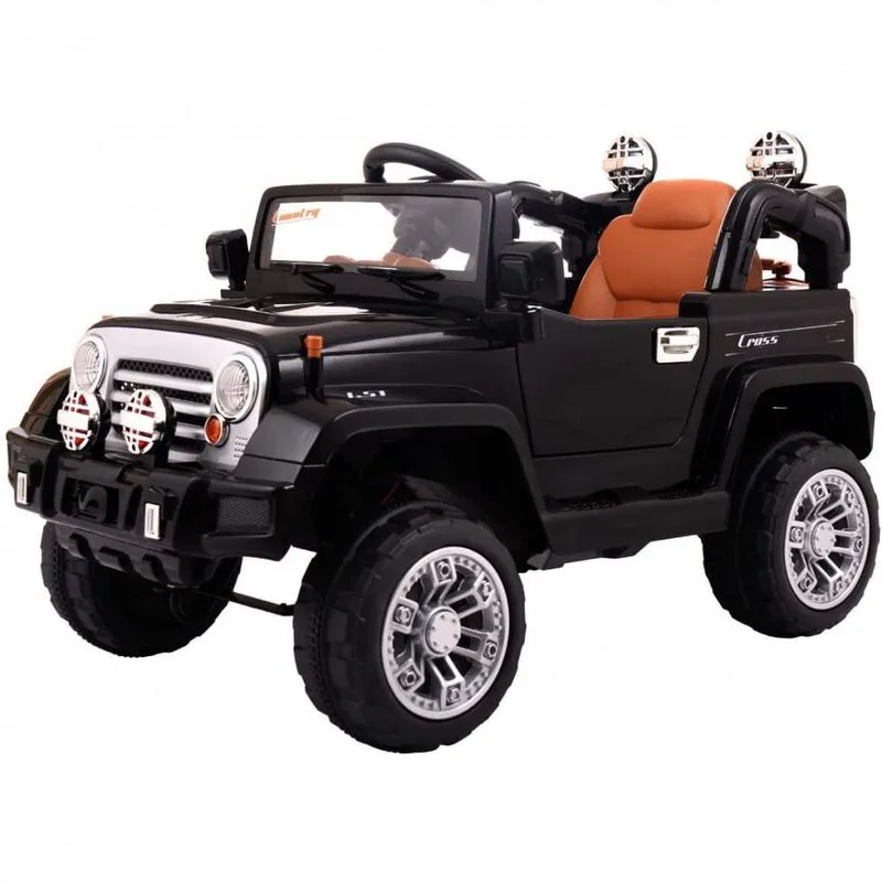 TOBBI CarrinhoCarro Elétrico 1 lugar 12V c controle remoto USB MP3 3 kmh 2 a 6 anos Preto