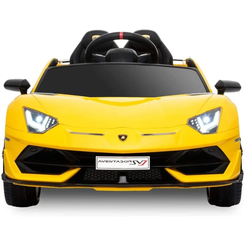 BAHOM CarroCarrinho Elétrico 12V Recarregável com Controle Remoto Luzes e Sons Amarelo 3