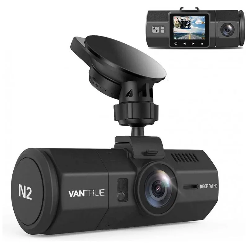 Camera Veicular N2 Full Hd 1080p, 170, Com Gps, Gravacao 4k Ultra Hd, Visao Noturna, Wi Fi, Vantrue 2724592931617, Preto