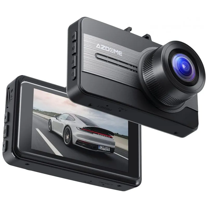 Camera Veicular Full Hd 1080p, 150, Com Gps, Gravacao 4k Ultra Hd, Visao Noturna, Wi Fi, Azdome M16, Preto