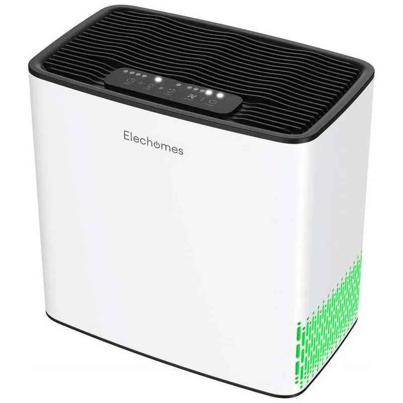 Purificador De Ar Com Filtro Hepa, Com Display Led, Com Luz Noturna, Area Ate 24 M2, 13w, Elechomes P1801, Branco