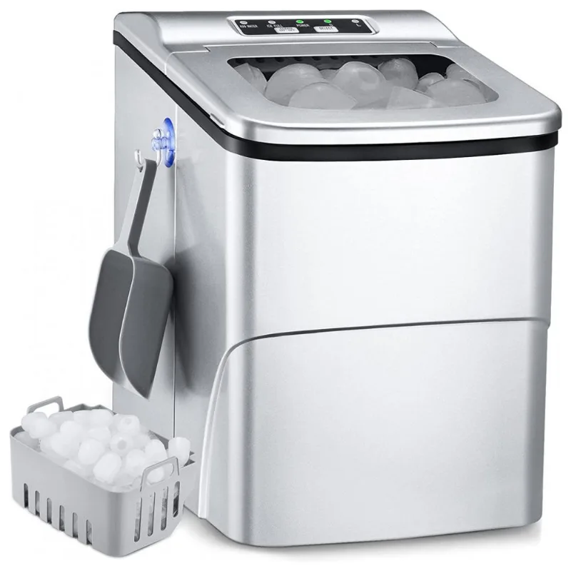 Kingswere Máquina De Gelo Automática Portátil Até 11 Kg De Gelo Em 24h, 110v, Preta