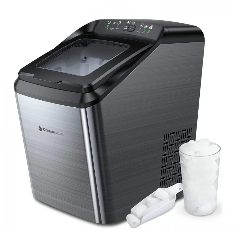 Maquina De Gelo Automatica Portatil Ate 14 Kg De Gelo Em 24h, 110v, Dreamiracle, Preto