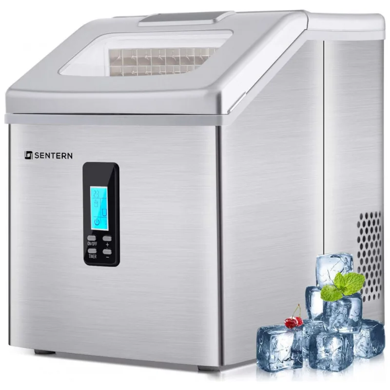 Maquina De Gelo Automatica Portatil Ate 9 Kg De Gelo Em 24h, Branca, 110v, Merax, Branco