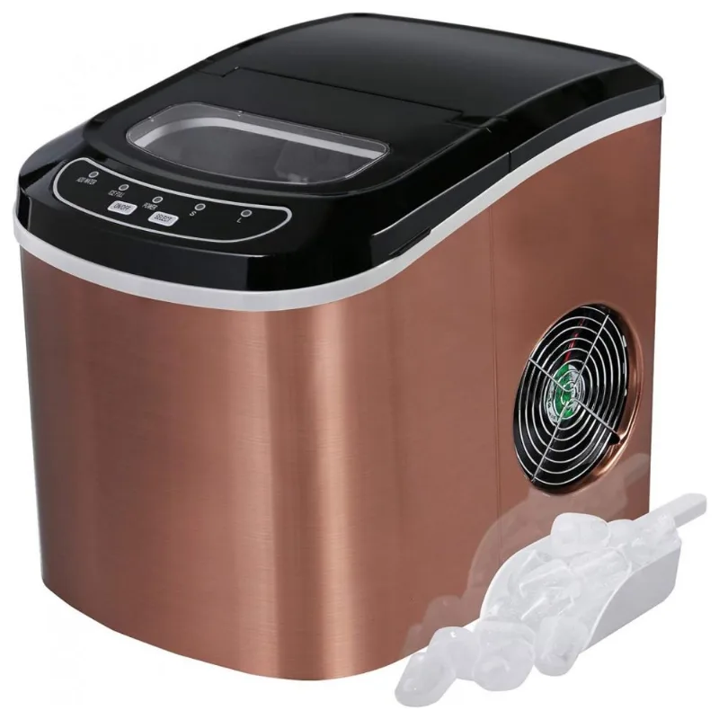 Máquina De Gelo Automática Portátil Até 11 Kg De Gelo Em 24h, 110v, Bronze