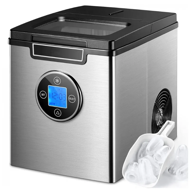 Maquina De Gelo Automatica Portatil Ate 11 Kg De Gelo Em 24h, 110v, J122, Prateado