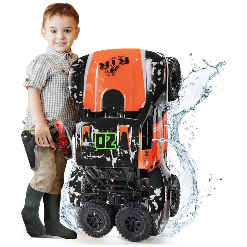Carrinho De Controle Remoto Off Road Ate 25 Km Por Hora, Tracao 4 X 4, Idade Recomendada 8, Bwine, Laranja