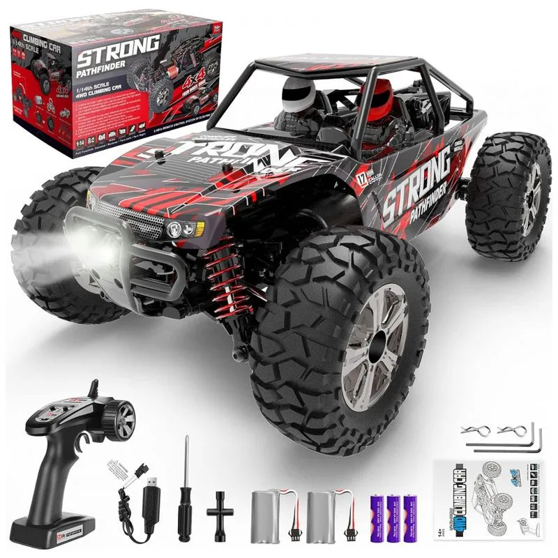 Carrinho De Controle Remoto 2.4 Ghz, Off Road Ate 40 Km Por Hora, Idade Recomendada 14, Radclo, Preto
