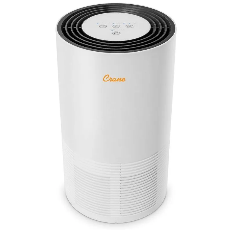 Purificador De Ar, Com Filtro H13 Hepa, Luz Ajustavel, Area 27 M2, Crane Ee 5068, Branco