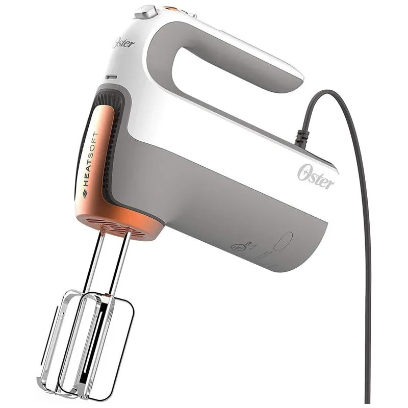 Batedeira De Mao Com 7 Velocidades Com Acessorios, Aco Inoxidavel, 270w, 110v, Oster Fpsthmsnc Ws, Branco