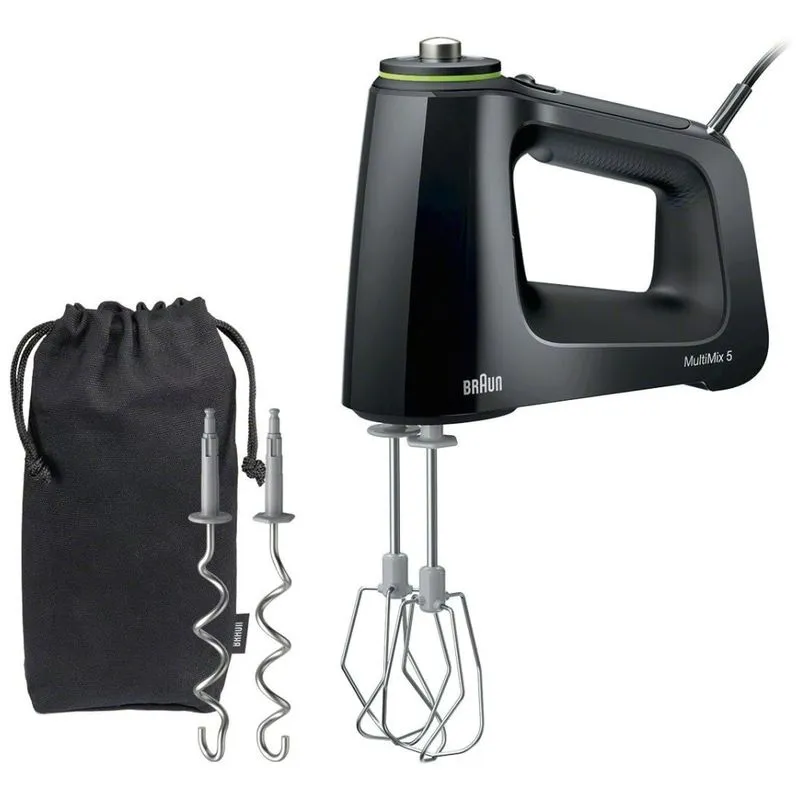 Batedeira De Mao Com 9 Velocidades E Acessorios, 350w, 110v, Braun Hm5100, Preto