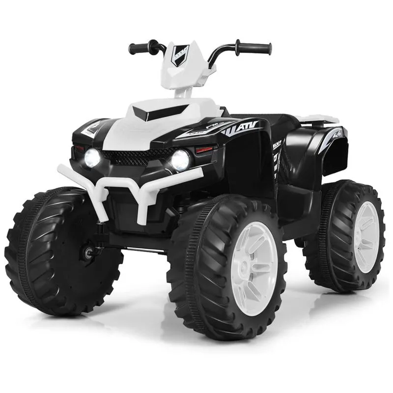 Kids Quadriciclo Eletrico 1 Assento 12v, Com Luzes De Led E Controle Remoto, Mp3, Costzon, Preto