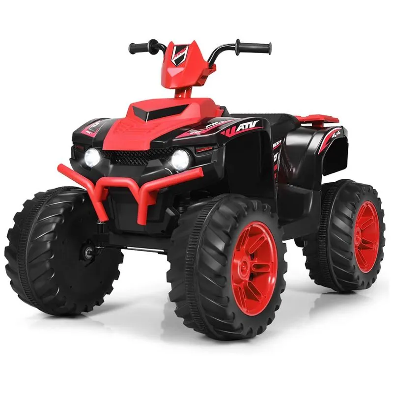 Kids Quadriciclo Eletrico 1 Assento 12v, Com Luzes De Led E Controle Remoto, Mp3, Costzon, Vermelho