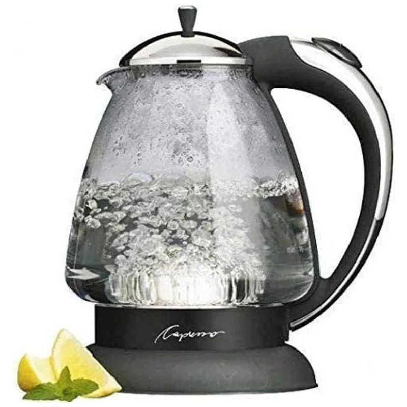 H2o Chaleira Eletrica 1.4l, Aco Inoxidavel, 110v, Capresso 794151401914, Preto
