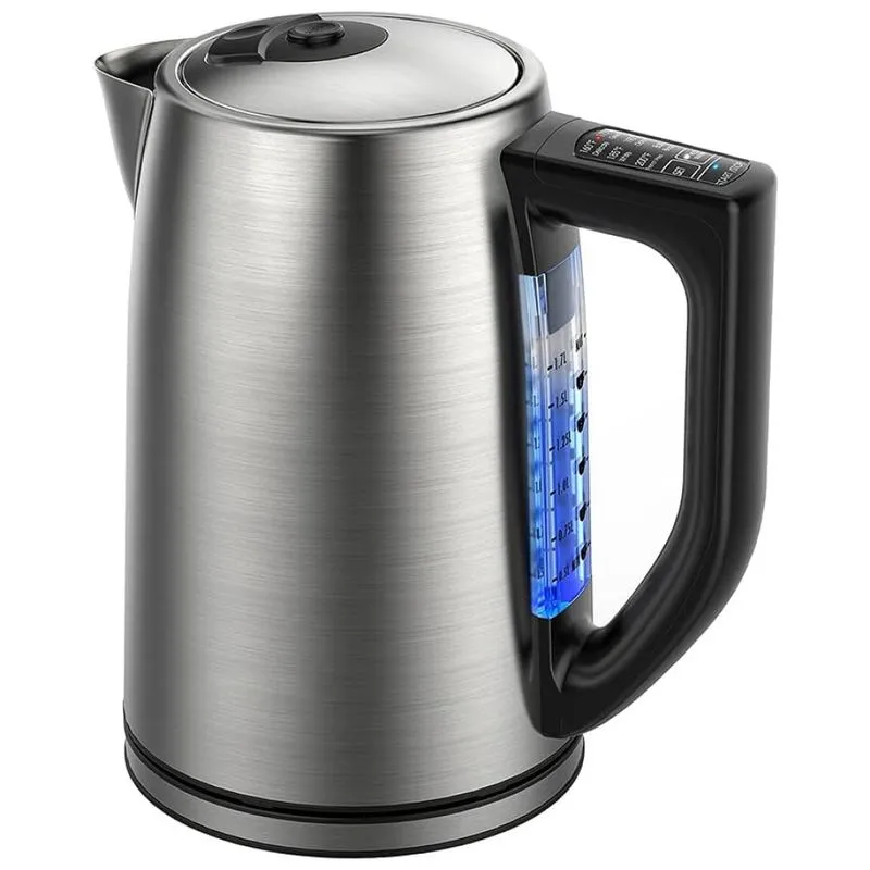 Jianw Chaleira Eletrica 1.7l, Aco Inoxidavel, Desligamento Automatico, 110v, 1500w, Prata