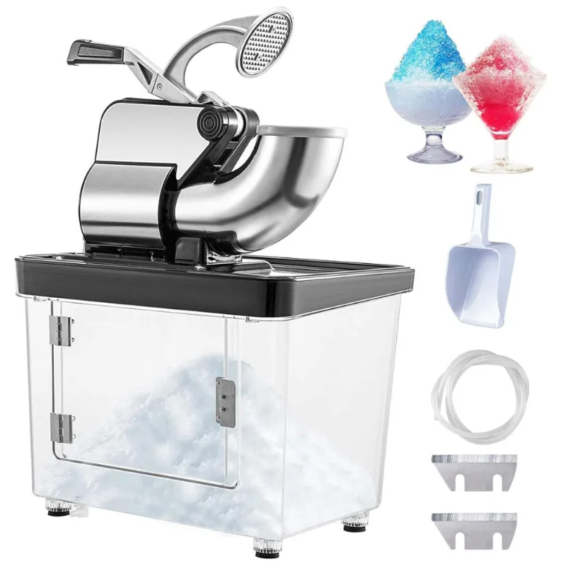 Maquina De Raspadinha Profissional, Produz 199 Kg, H, 300w, 110v, Vevor 110v Electric Ice Shaver, Preto