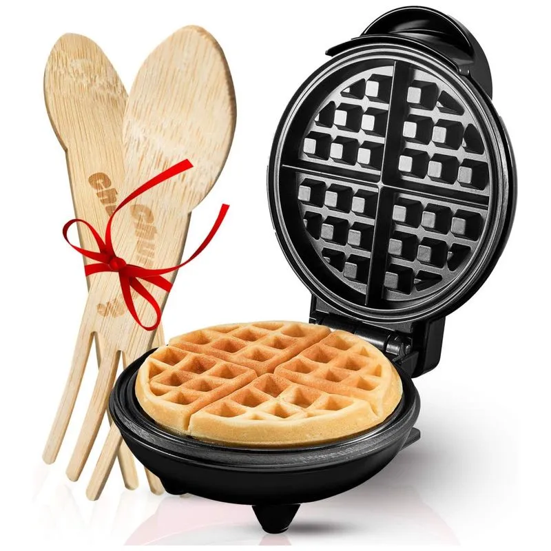 Mini Maquina De Waffle Antiaderente, Aco Inoxidavel, 110v, Burgess Brothers Bbq Burgers Committed To Service, Prateado