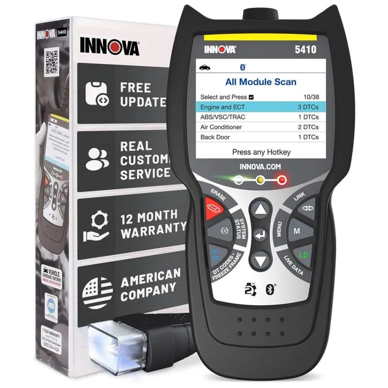 Scanner Automotivo Com Sistema De Diagnostico Profissional Obd2, 12v, Innova 5410, Amarelo
