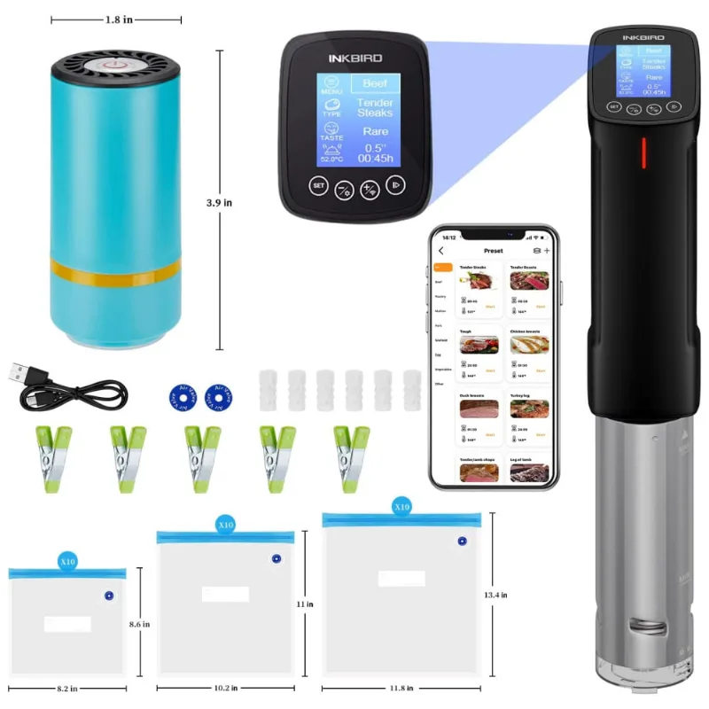 Inkbird Termocirculador Elétrico Ultra Silencioso Para Até 20l, 1000w, 110v, Preto