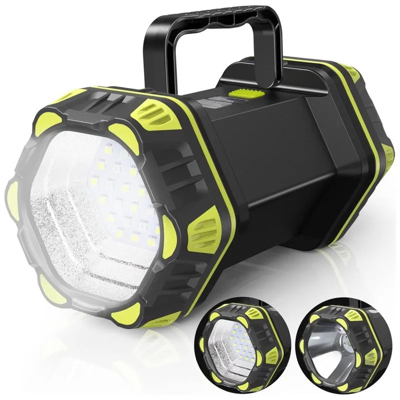 Alpswolf Lanterna Led Portatil Recarregavel 1200lm, 4800mah, 24h, Preta