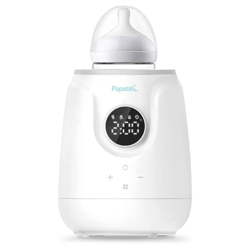 Aquecedor De Mamadeira 5 Em 1, Com Temporizador Digital E Desligamento Automatico, Papablic 55, Branco