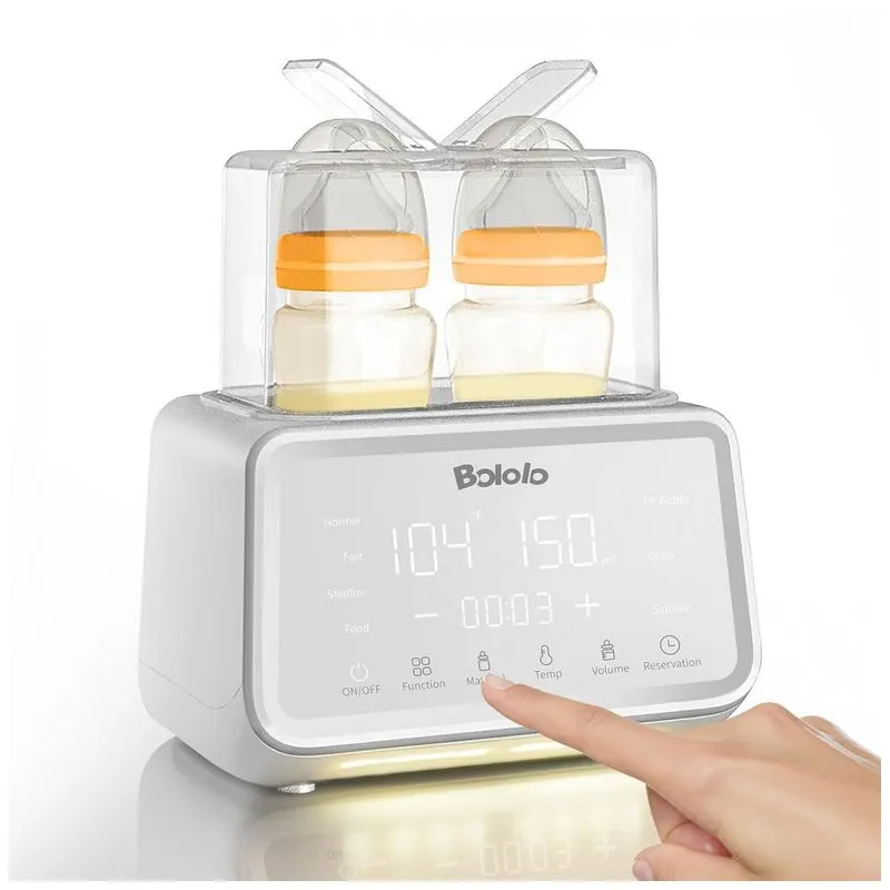 Aquecedor De Mamadeira Com Controle Digital, Tamanho Padrao, 600w, 110v, Bololo Bl 1106, Branco