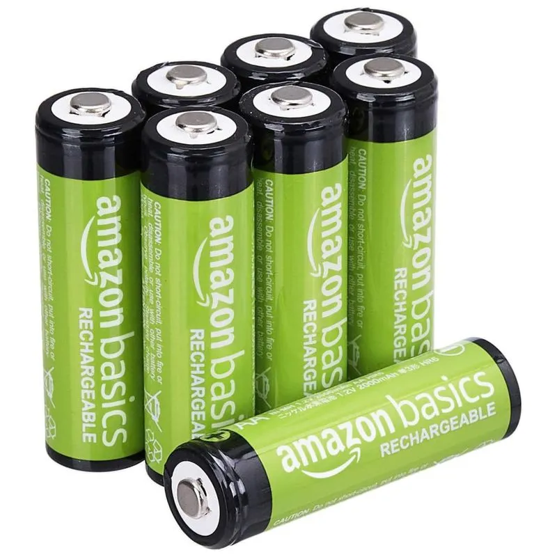 Amz Pilhas Aa Recarregaveis 2000 Mah, Ate 1000 Recargas, 8 Unidades