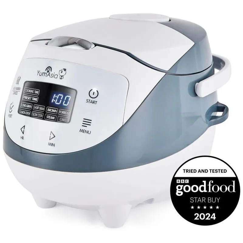 Yum Asia Yum En06us Panela De Arroz Eletrica 0.6l Com Painel De Controle Digital, 600w, 110v, Branca