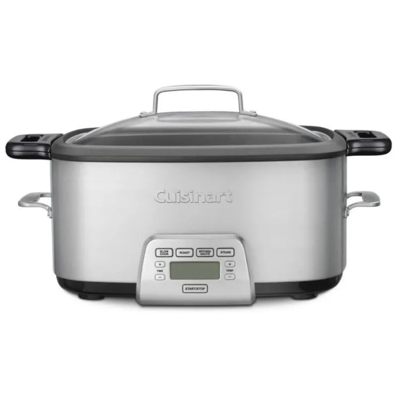 Panela Multifuncional Com 4 Predefinicoes E Painel De Controle, 1350w, 110v, Cuisinart Msc 800, Prateado