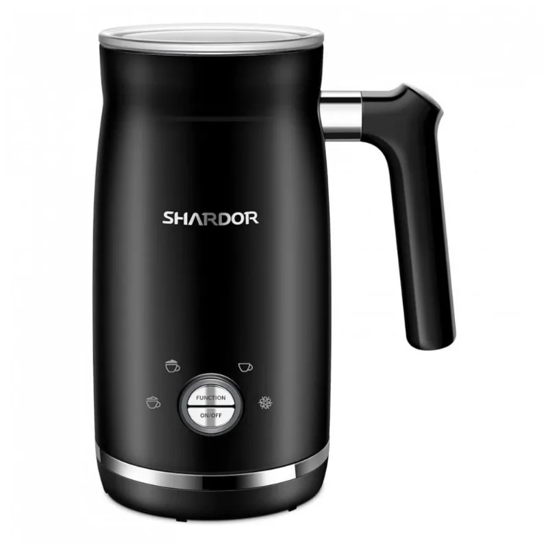 Espumador De Leite Eletrico 4 Em 1, Capacidade 300 Ml, Aco Inox, 110v, Shardor Mf615b, Preto