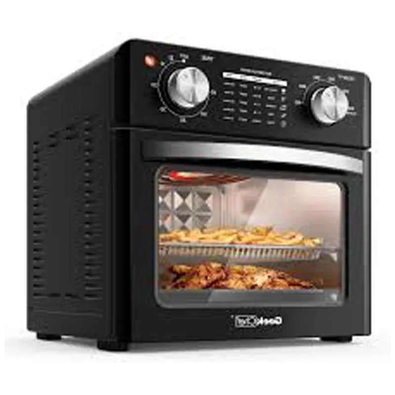 Churrasqueira Eletrica Portatil, Com Antiaderente, 1700w, 110v, Geek Chef Air Fryer Grill Combo, Preto
