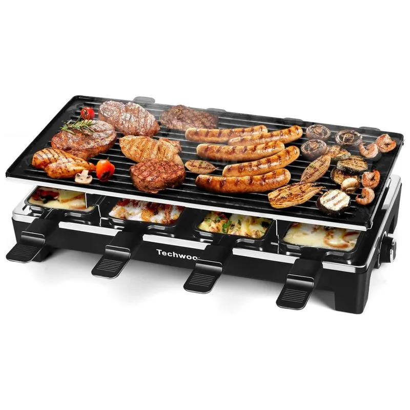 Techwood Le Churrasqueira Eletrica Portatil, Com Antiaderente, 1500w, 110v, Preta