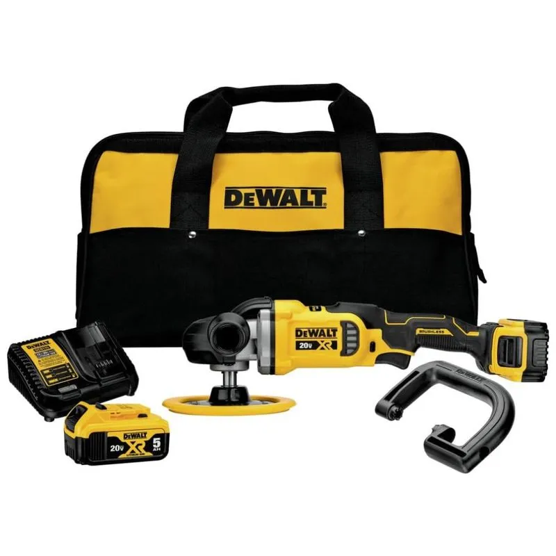 Kit De Polidor Eletrico Com Velocidade Variavel, 20v, Dewalt Dcm849p2, Amarelo