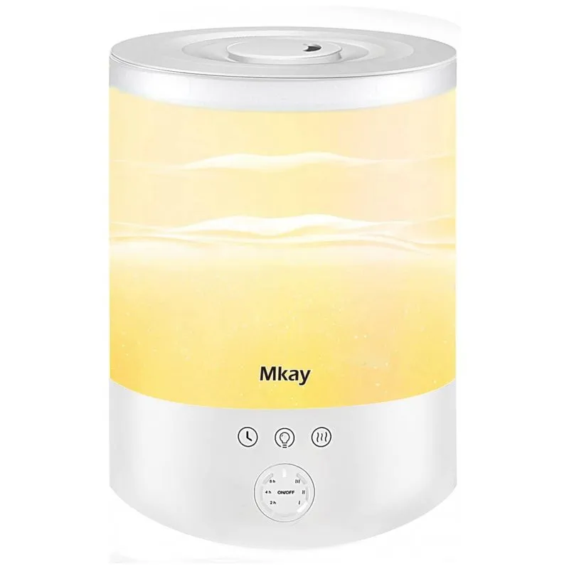 Umidificador Ultrassonico Portatil 2.5l, Com Desligamento Automatico, Silencioso, 110v, Mkay, Branco