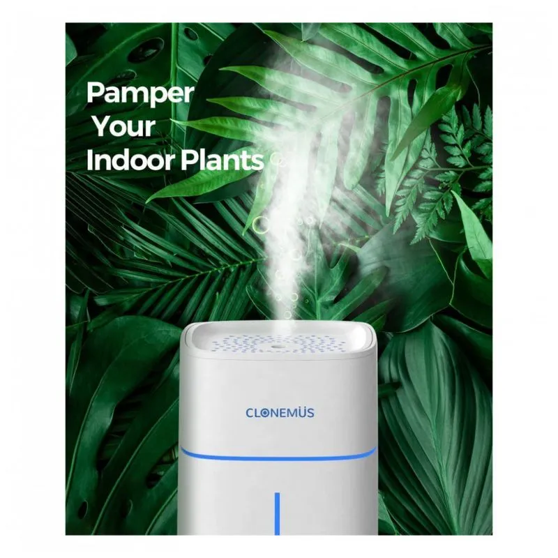 Umidificador Ultrassonico Portatil 1l, Com Desligamento Automatico, Silencioso, 110v, Clonemus, Branco