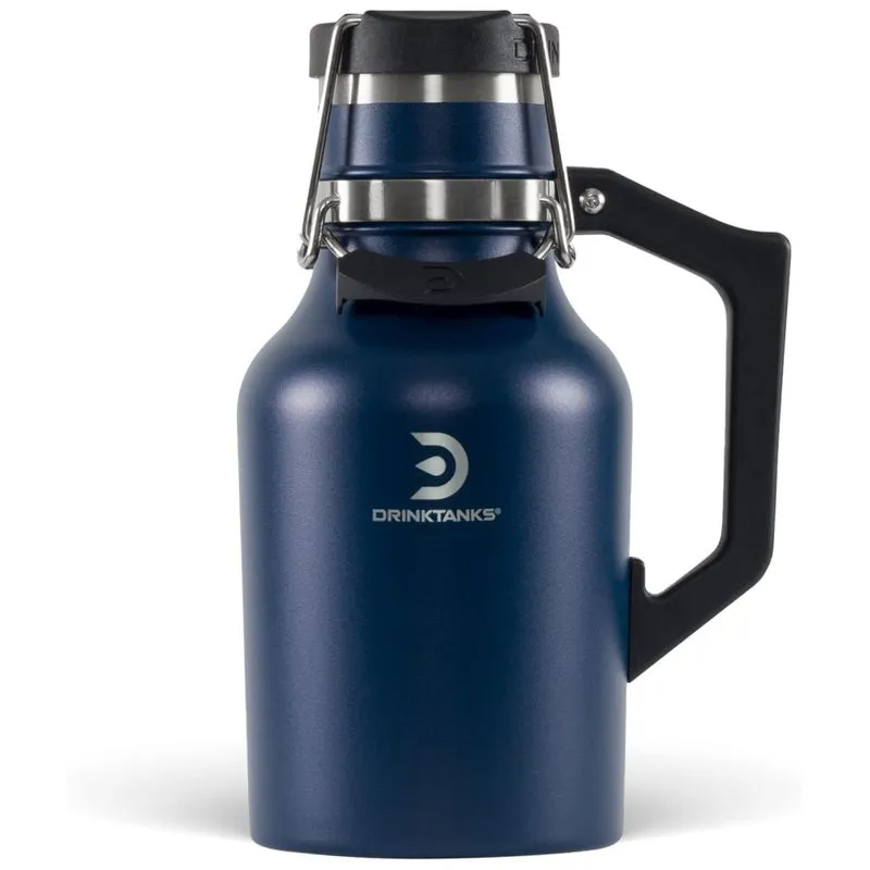 Drinktanks Cooler Portatil Para Garrafas De Cerveja Com Isolamento Duplo, Aco Inox, Azul