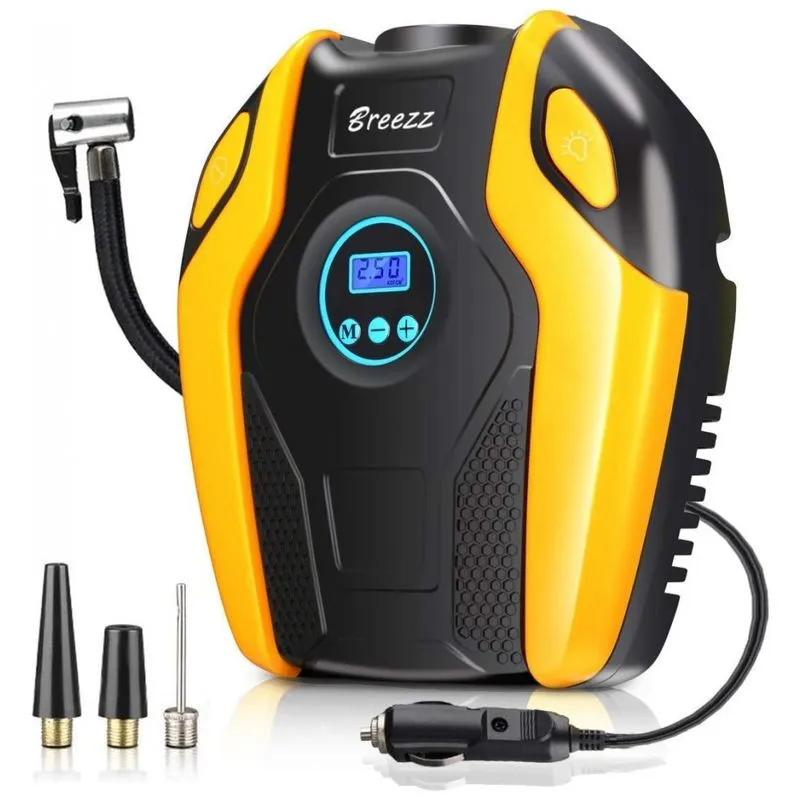 Mini De Ar Eletrico Automotivo Portatil 12v 150 Psi, Breezz Air Compressor Pump, Vermelho