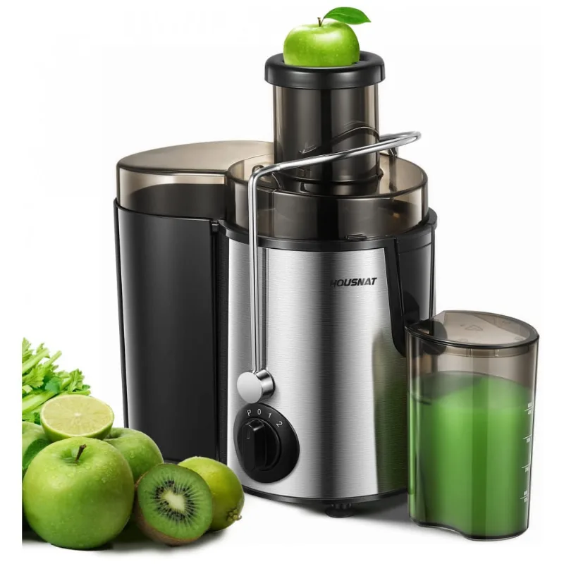 Centrifuga De Frutas Com 3 Velocidades, Aco Inoxidavel, 400w, 110v, Housnat, Cinza